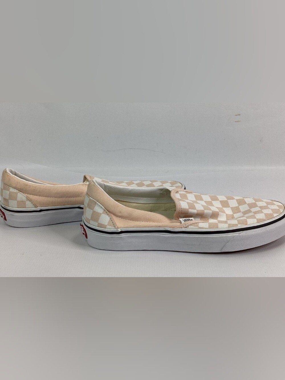 Vans Classic Slip-On  Checkerboard  'Honey Peach' Sneakers Size W10 New - Picture 4 of 9